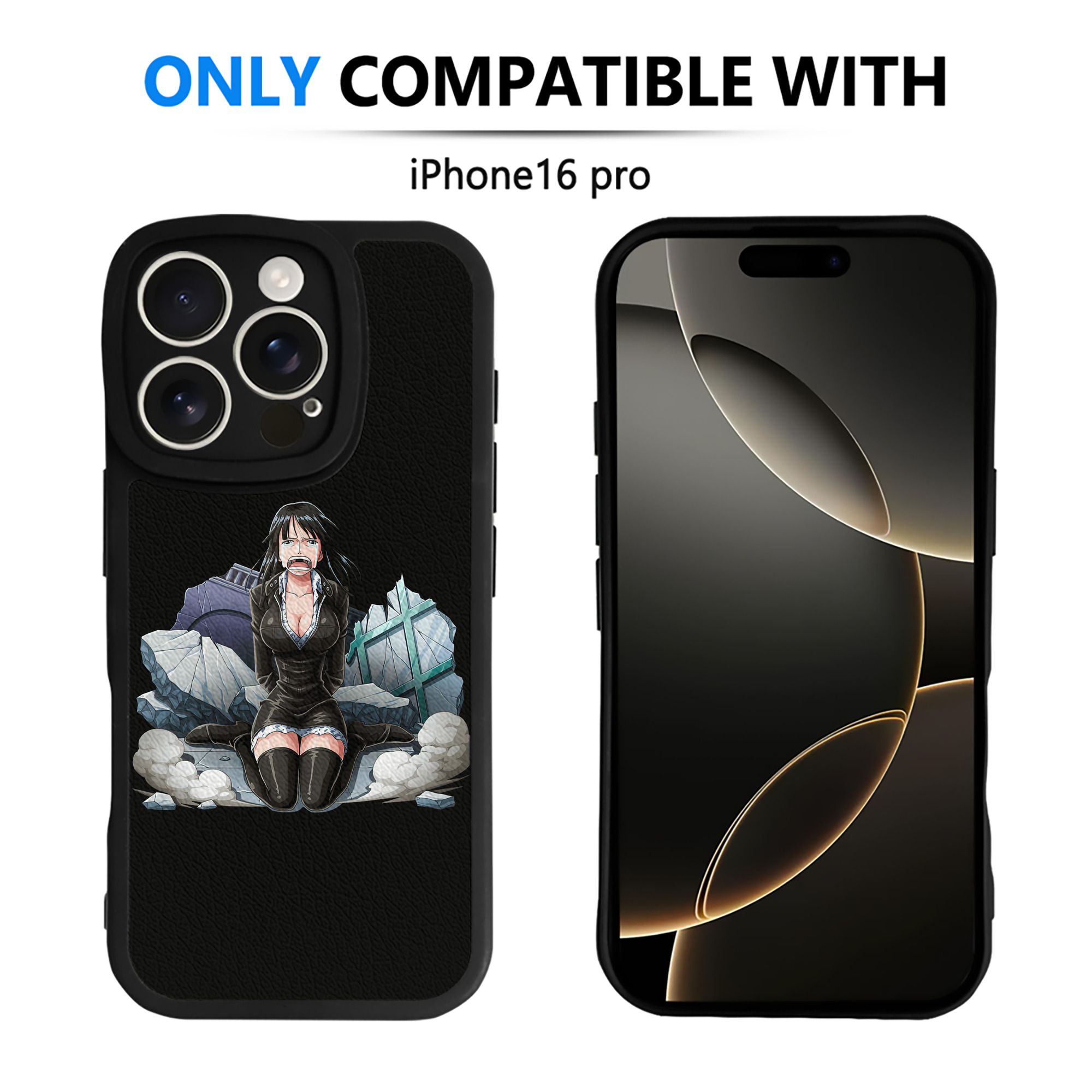 （画像用） ワンピース ニコ・ロビン ONE PIECE Nico Robin 【iPhone 16シリーズ対応】シリコンスマホケース（レザー調） 材質：シリコン